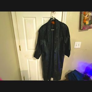 Black leather coat